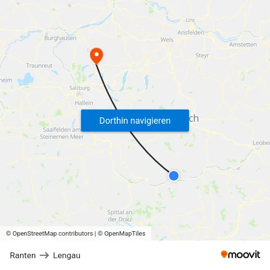 Ranten to Lengau map