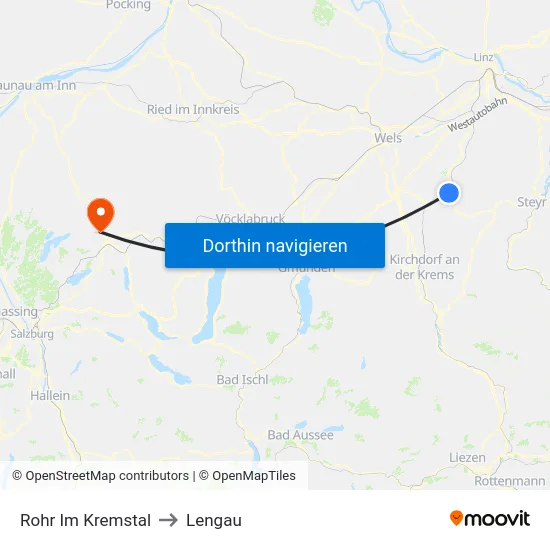 Rohr Im Kremstal to Lengau map