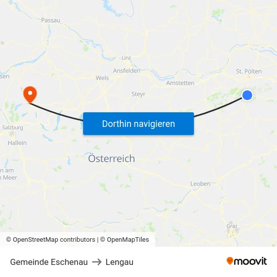 Gemeinde Eschenau to Lengau map