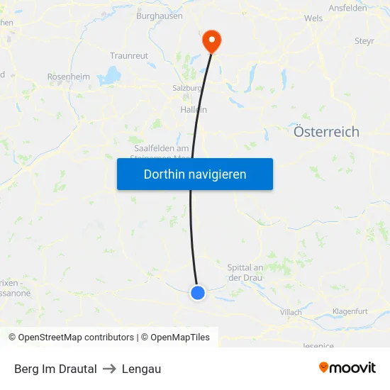 Berg Im Drautal to Lengau map
