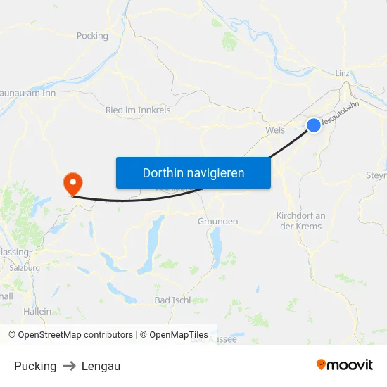 Pucking to Lengau map