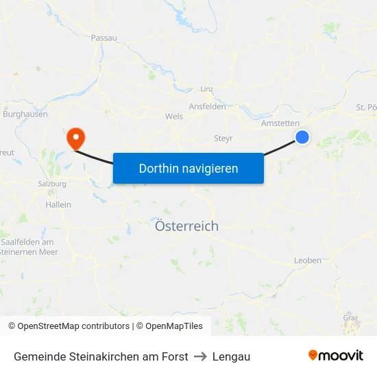 Gemeinde Steinakirchen am Forst to Lengau map