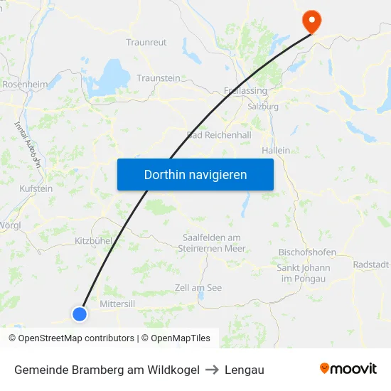Gemeinde Bramberg am Wildkogel to Lengau map