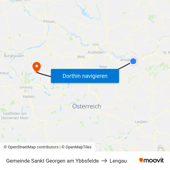 Gemeinde Sankt Georgen am Ybbsfelde to Lengau map