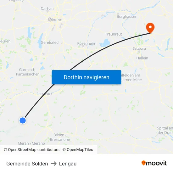 Gemeinde Sölden to Lengau map