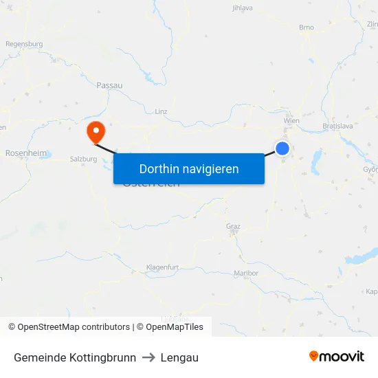 Gemeinde Kottingbrunn to Lengau map