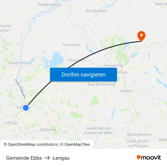 Gemeinde Ebbs to Lengau map
