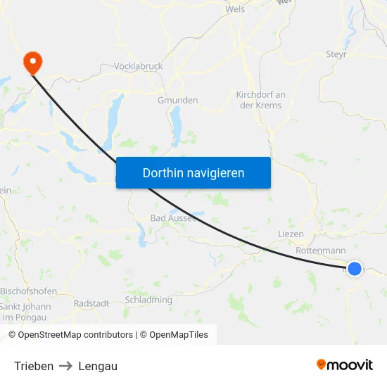 Trieben to Lengau map