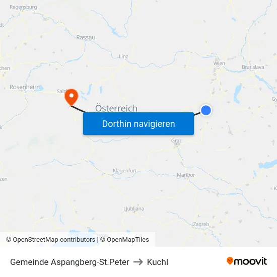 Gemeinde Aspangberg-St.Peter to Kuchl map