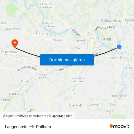 Langenstein to Pollham map