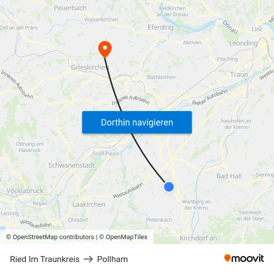 Ried Im Traunkreis to Pollham map
