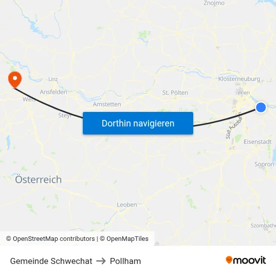 Gemeinde Schwechat to Pollham map