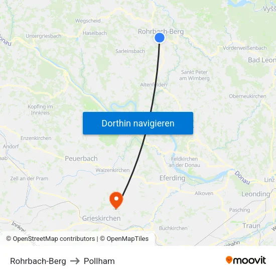 Rohrbach-Berg to Pollham map