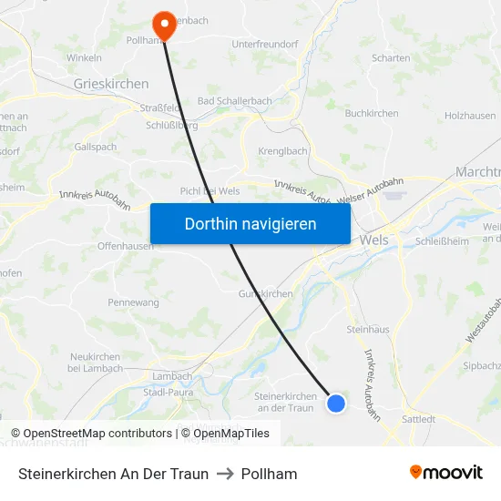 Steinerkirchen An Der Traun to Pollham map