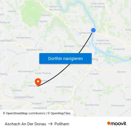 Aschach An Der Donau to Pollham map
