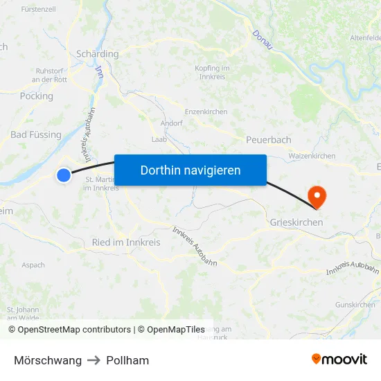 Mörschwang to Pollham map