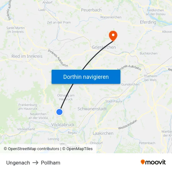 Ungenach to Pollham map