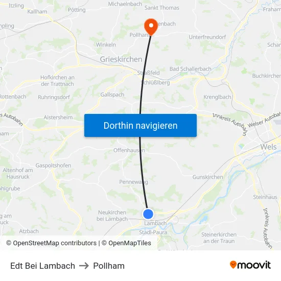 Edt Bei Lambach to Pollham map