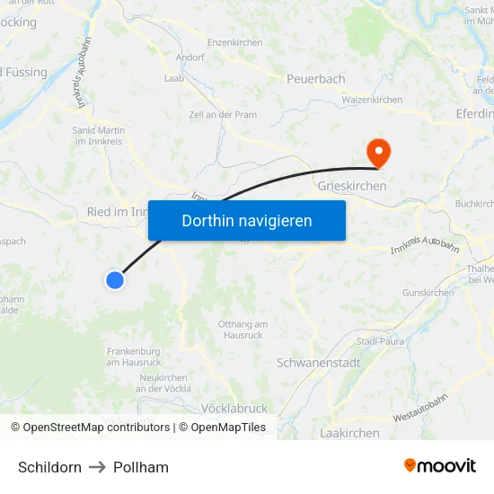 Schildorn to Pollham map