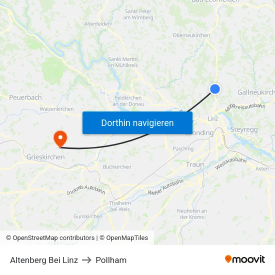 Altenberg Bei Linz to Pollham map