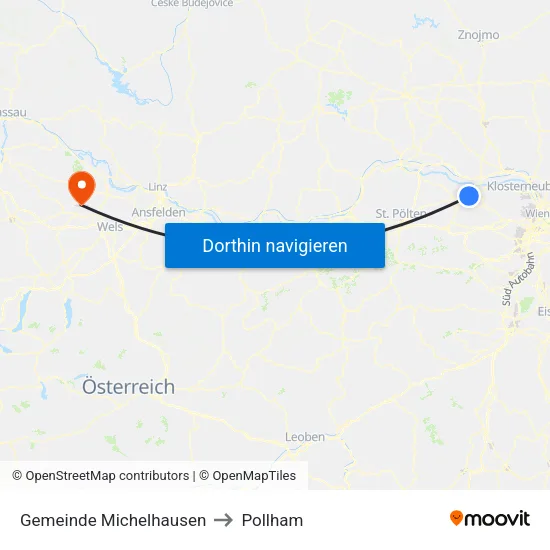 Gemeinde Michelhausen to Pollham map