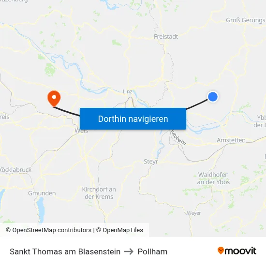 Sankt Thomas am Blasenstein to Pollham map