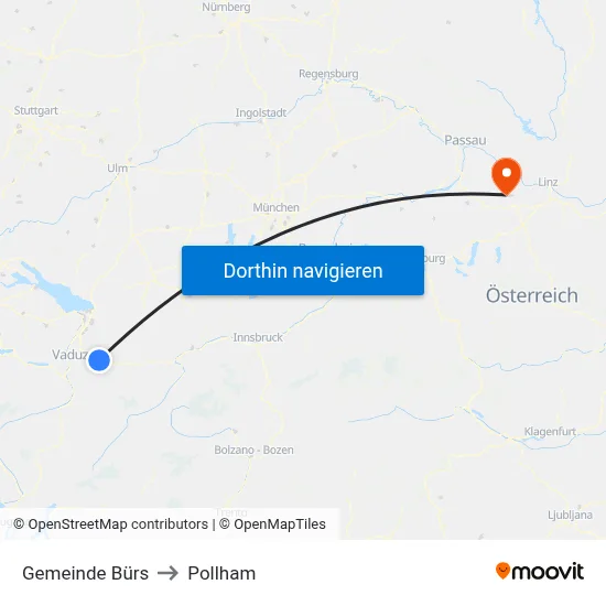 Gemeinde Bürs to Pollham map