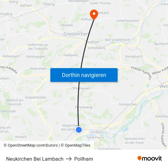 Neukirchen Bei Lambach to Pollham map