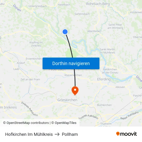 Hofkirchen Im Mühlkreis to Pollham map