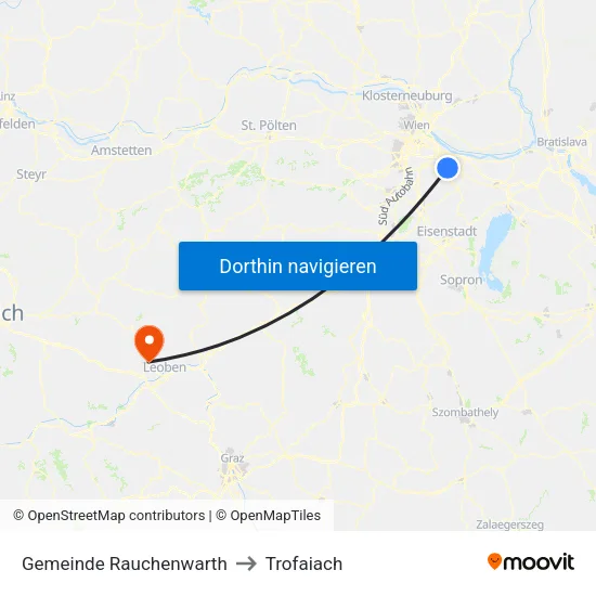 Gemeinde Rauchenwarth to Trofaiach map