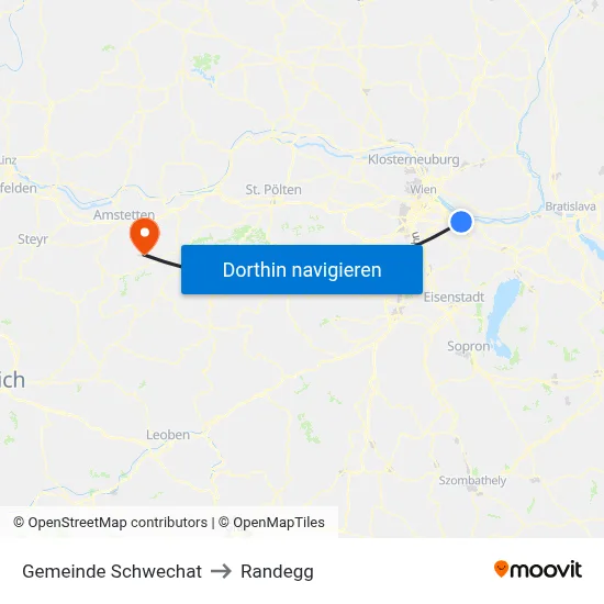 Gemeinde Schwechat to Randegg map