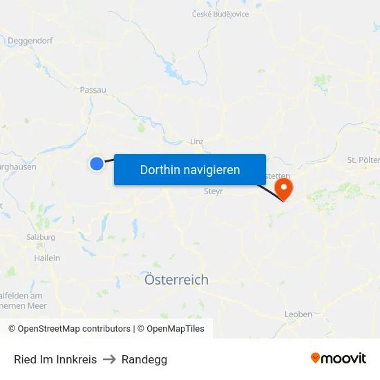 Ried Im Innkreis to Randegg map