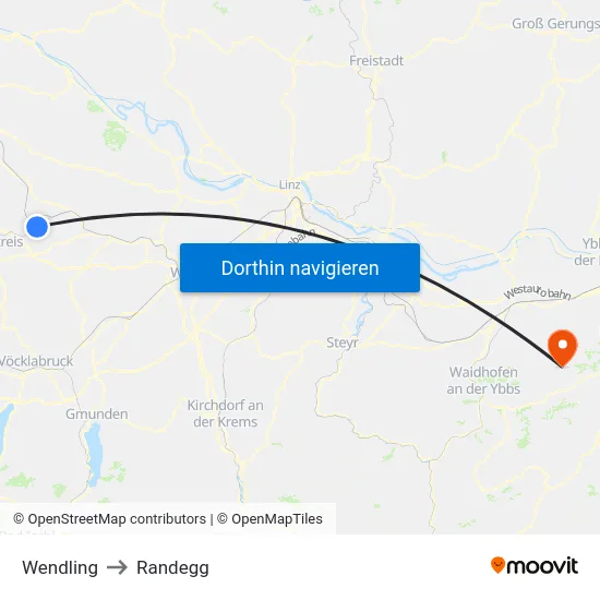 Wendling to Randegg map