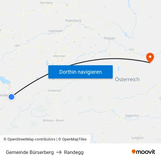 Gemeinde Bürserberg to Randegg map