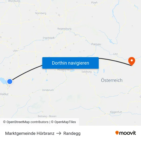 Marktgemeinde Hörbranz to Randegg map