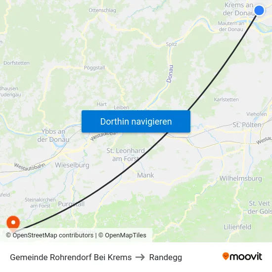 Gemeinde Rohrendorf Bei Krems to Randegg map