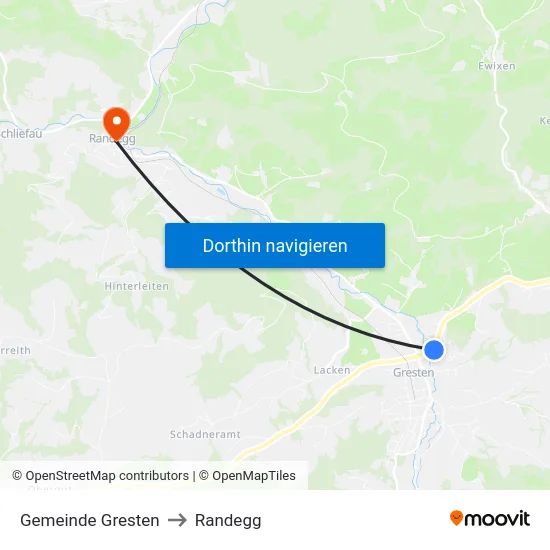 Gemeinde Gresten to Randegg map