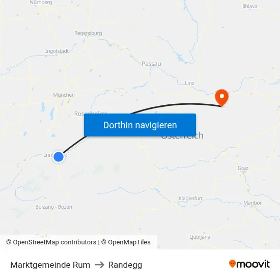 Marktgemeinde Rum to Randegg map