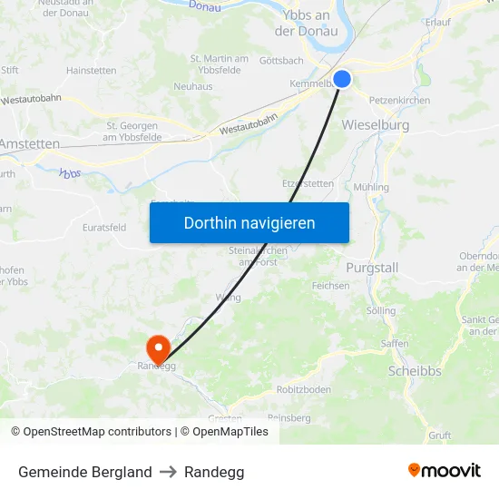 Gemeinde Bergland to Randegg map