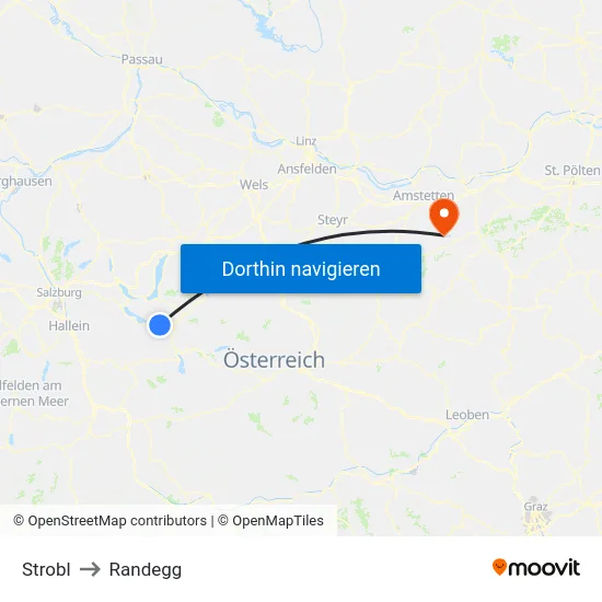 Strobl to Randegg map