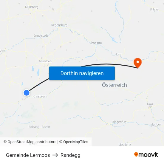 Gemeinde Lermoos to Randegg map
