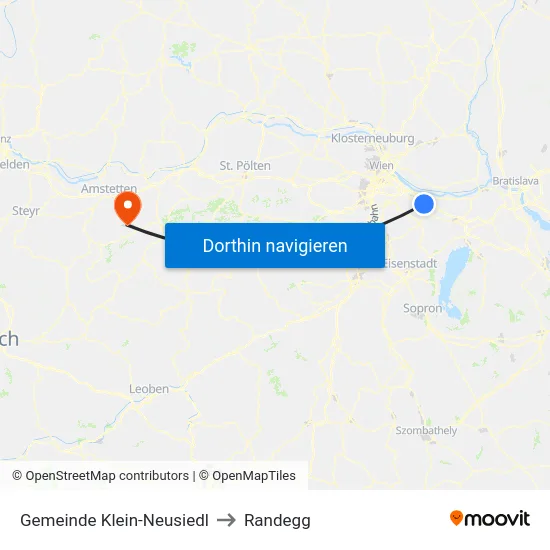 Gemeinde Klein-Neusiedl to Randegg map