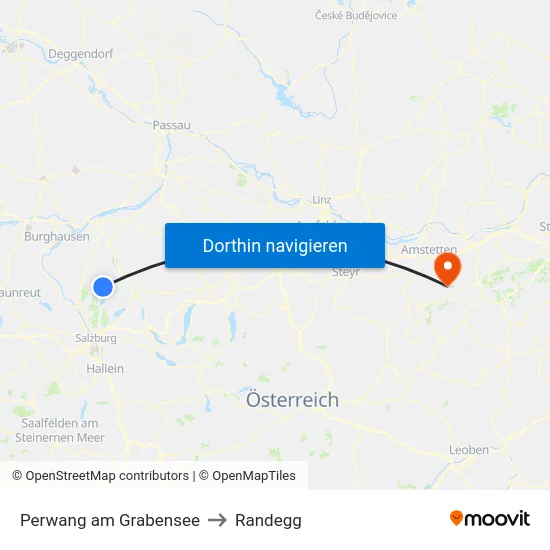 Perwang am Grabensee to Randegg map