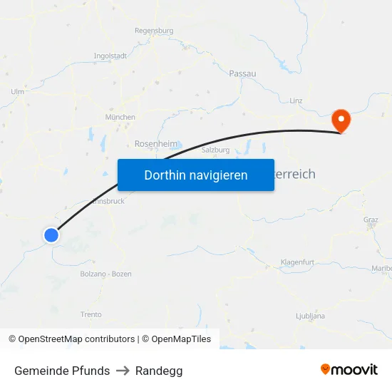 Gemeinde Pfunds to Randegg map