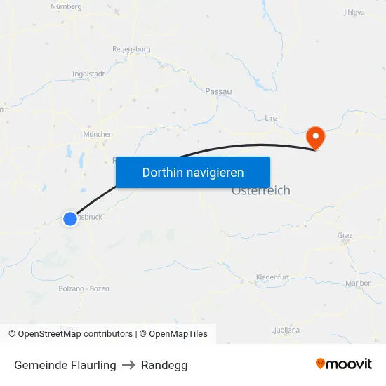 Gemeinde Flaurling to Randegg map