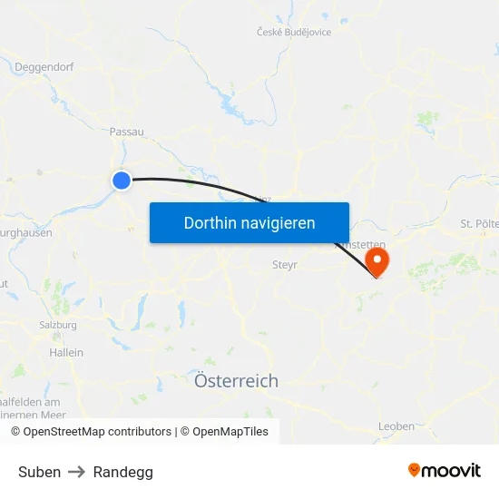 Suben to Randegg map