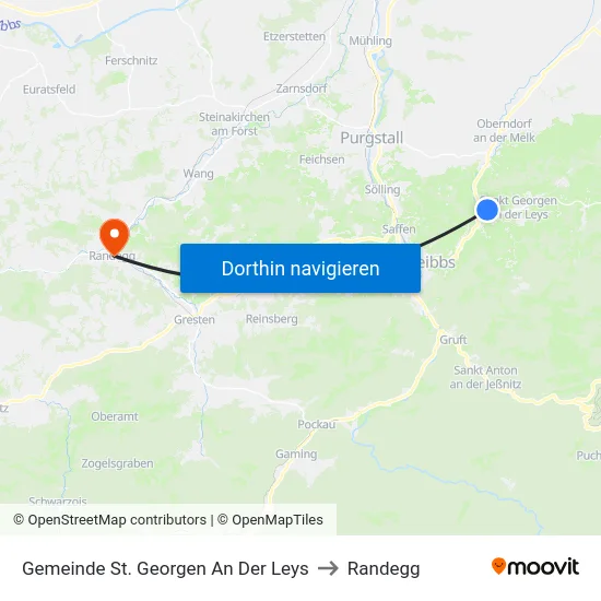 Gemeinde St. Georgen An Der Leys to Randegg map