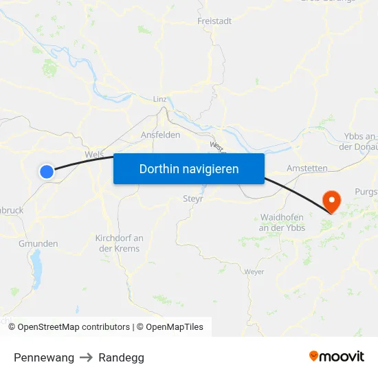 Pennewang to Randegg map