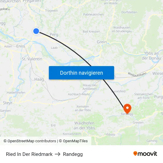 Ried In Der Riedmark to Randegg map