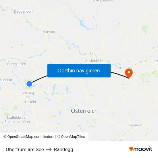 Obertrum am See to Randegg map